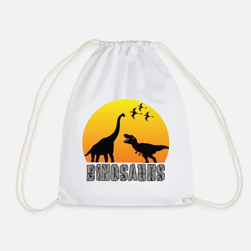 Dinosaurier - Turnbeutel - Weiß