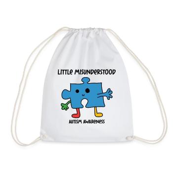Autism: Little Misunderstood - Drawstring Bag - white - Front