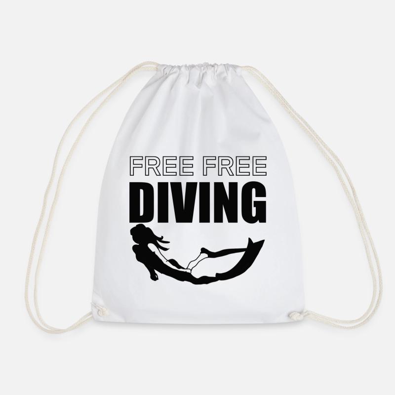Free Diving - Turnbeutel - Weiß