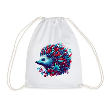 Hedgehog - Drawstring Bag - white - Front