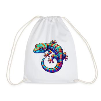 Gecko - Drawstring Bag - white - Front