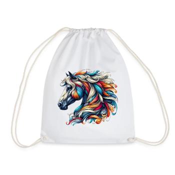 Cheval - Sac de sport léger - blanc - Devant