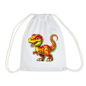 Dinosaurier - Turnbeutel - Weiß - Vorne