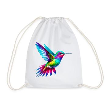 Hummingbird - Drawstring Bag - white - Front