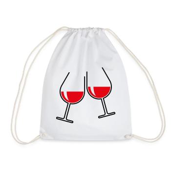 X2x Red (Two-Tone) - Drawstring Bag - white - Front