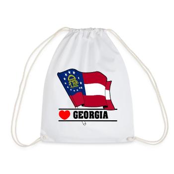 Drapeau Géorgie coeur GÉORGIE - Sac de sport léger - blanc - Devant