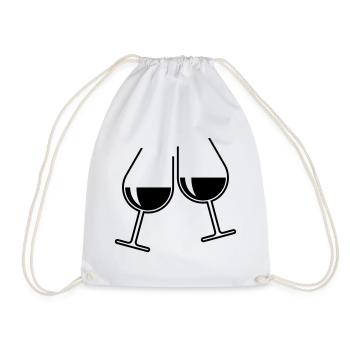 X2x GuteLaune (Black) - Drawstring Bag - white - Front