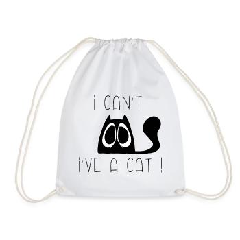I can't, I've a cat sad ! - Sac de sport léger - blanc - Devant