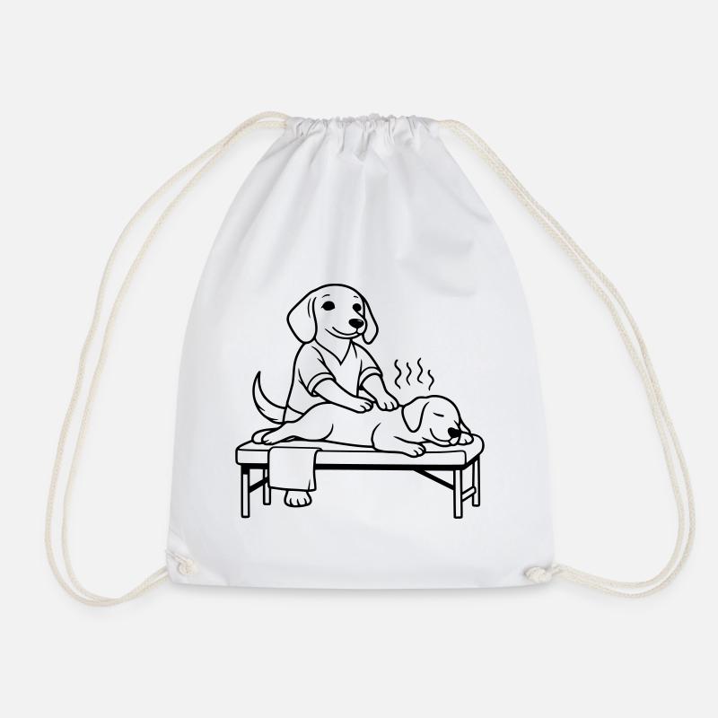 masseur physio hund dog edition - Turnbeutel - Weiß