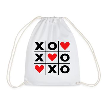 Esthétique minimale de cœurs rouges adorant mignonne - Sac de sport léger - blanc - Devant