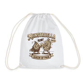 Menstruella Boxkampf – Wärmflasche Retro Design - Turnbeutel - Weiß - Vorne