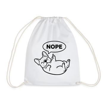 Résumé du Frenchie riant Non - Sac de sport léger - blanc - Devant