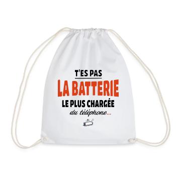T’es pas la batterie la plus chargée du téléphone - Sac de sport léger - blanc - Devant