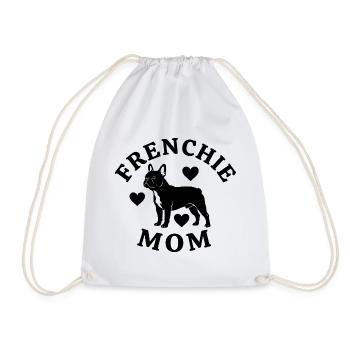 Frenchie_MomFrenchie Mom - Drawstring Bag - white - Front