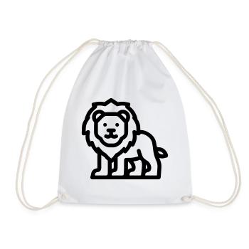 lion - Sac de sport léger - blanc - Devant