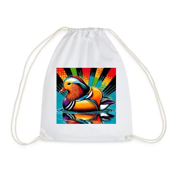 Canard mandarin - Sac de sport léger - blanc - Devant
