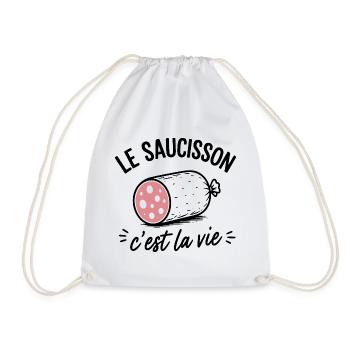 Le Saucisson C'est La Vie Design Humoristique - Sac de sport léger - blanc - Devant