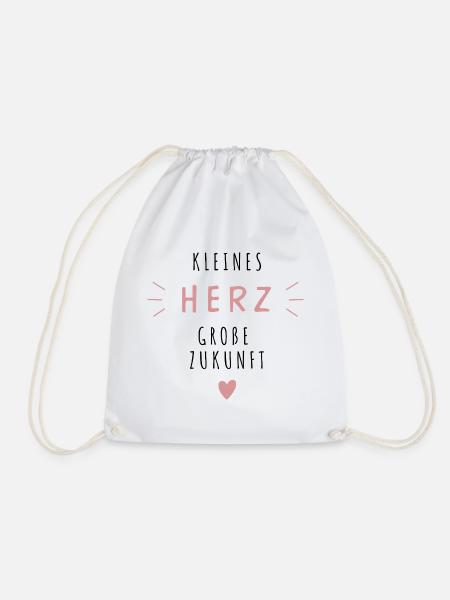 Kleines Herz große Zukunft Einschulungsdesign - Turnbeutel - Weiß
