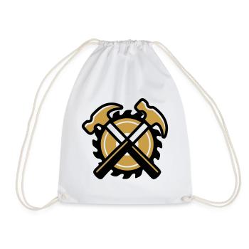 Blason du marteau artisan - Sac de sport léger - blanc - Devant