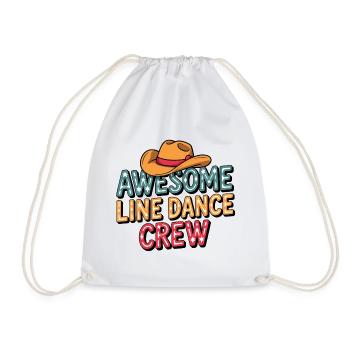 Line Dance Crew - Drawstring Bag - white - Front