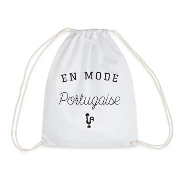 In Portuguese Fashion T-Shirt Gift Humor - Drawstring Bag - white - Front