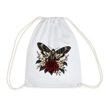 Acherontia Atropos – Death's-Head Hawkmoth - Drawstring Bag - white - Front