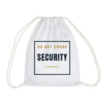 Security Stempel Retro - Ordner Sicherheit - Turnbeutel - Weiß - Vorne