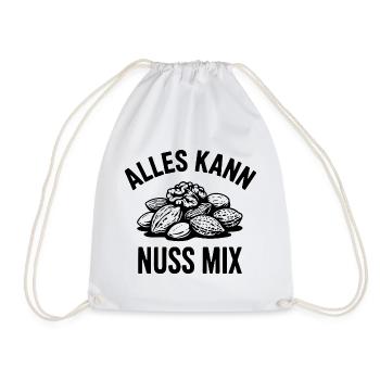 Alles Kann Nuss Mix Für Nussliebhaber - Turnbeutel - Weiß - Vorne
