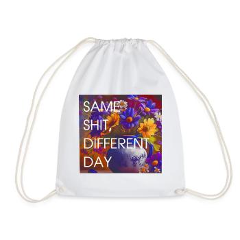 Bunte Blüten vs Alltag - Turnbeutel - Weiß - Vorne