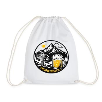 Bier am Berggipfel - Turnbeutel - Weiß - Vorne