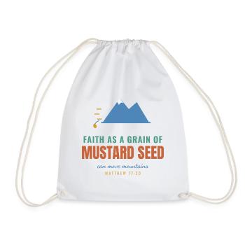 Faith As A Mustard Seed – Matthew 17:20 - Turnbeutel - Weiß - Vorne