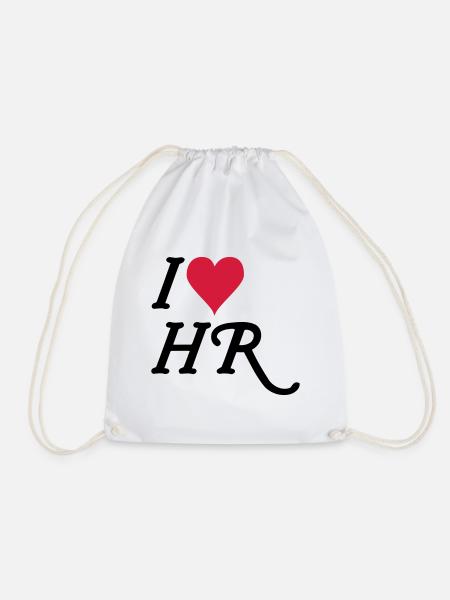 I love HR - Turnbeutel - Weiß