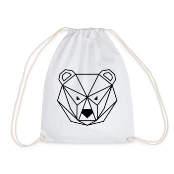 Bear outline - Sac de sport léger - blanc - Devant