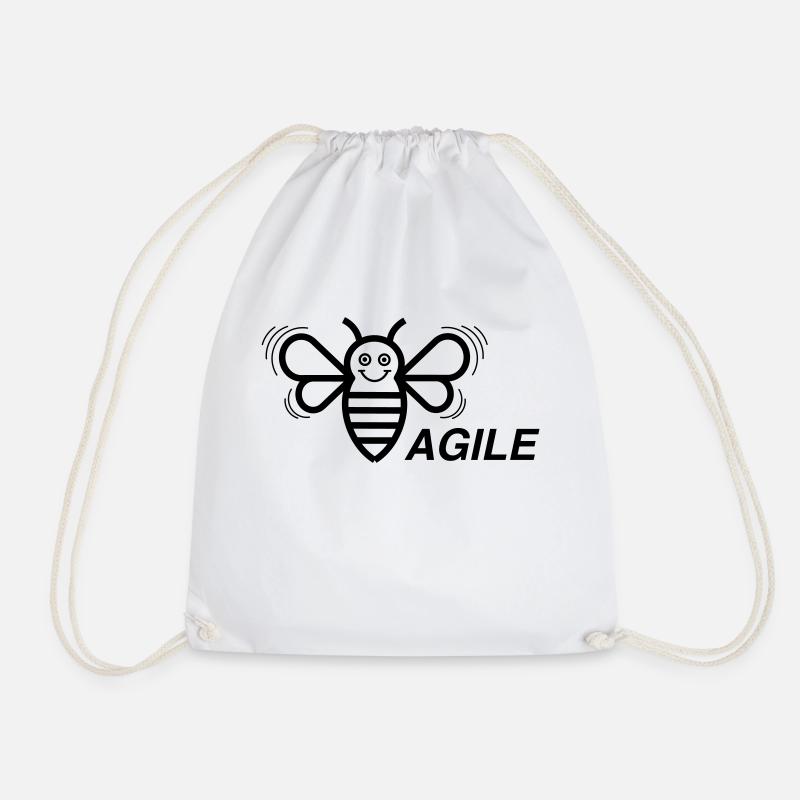 (E) Agile - Drawstring Bag - white