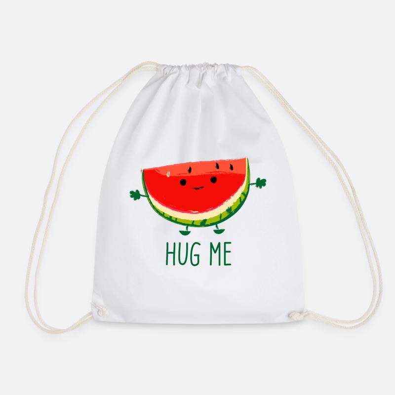 Funny melon - Drawstring Bag - white