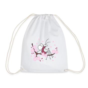 Djen Wana Cherry Blossom - Drawstring Bag - white - Front