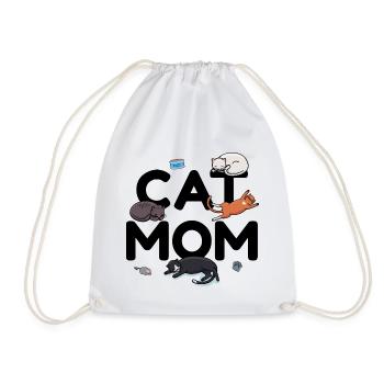 Chat Maman - Cat Cat Lady Mama Kitty Meow - Sac de sport léger - blanc - Devant