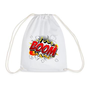 Boom Comic Grafik - Turnbeutel - Weiß - Vorne