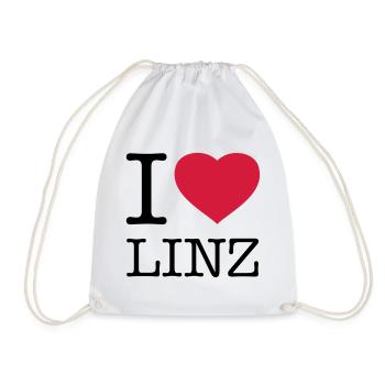 I LOVE LINZ Austria Österreich - Drawstring Bag - white - Front