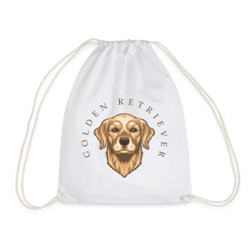 Golden Retriever - Drawstring Bag - white - Front