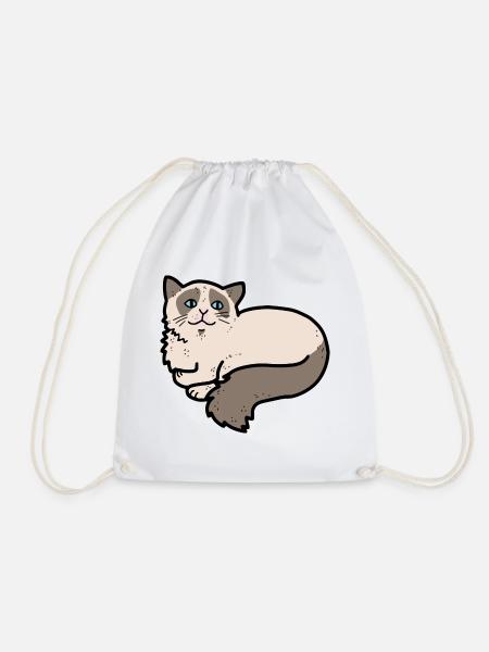 Ragdoll Katze - Turnbeutel - Weiß