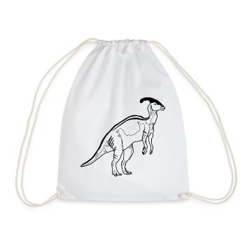 Dinosaur Parasaurolophus - Drawstring Bag - white - Front