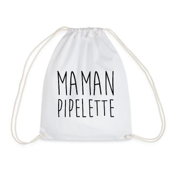 Maman pipelette - Sac de sport léger - blanc - Devant