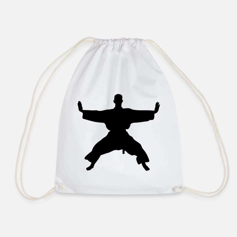 Kata karate shotokan - Drawstring Bag - white
