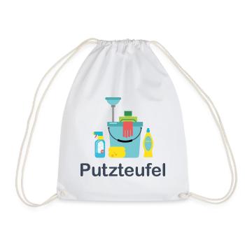 Putzteufel - Turnbeutel - Weiß - Vorne