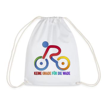 Ohne Gnade Fahrrad Fahrradtour Biker Radlershirt - Turnbeutel - Weiß - Vorne