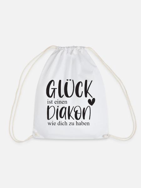 Diakon Ehrenamt Kirche Pfarrer Glaube Geschenk - Turnbeutel - Weiß