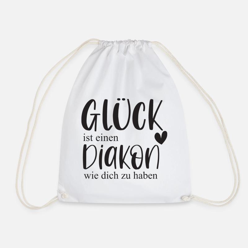 Diakon Ehrenamt Kirche Pfarrer Glaube Geschenk - Turnbeutel - Weiß