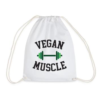 Muscle végétalien - Sac de sport léger - blanc - Devant