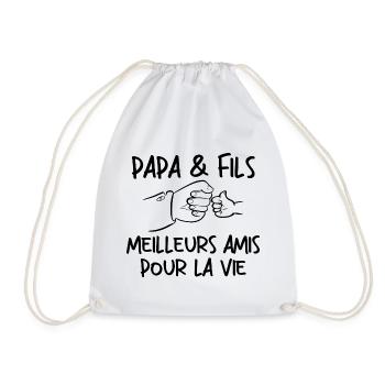 Papa Et Fils Meilleurs Amis Pour La Vie - Sac de sport léger - blanc - Devant